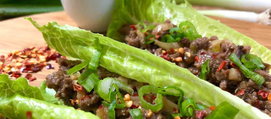 Vegan Asian Style Lettuce Wraps or Boats