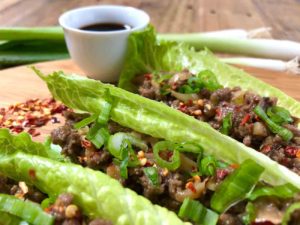 Vegan Asian Style Lettuce Wraps or Boats