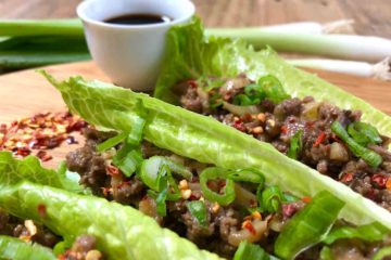 Vegan Asian Style Lettuce Wraps or Boats