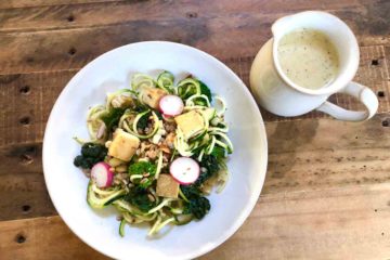 Spiralized Zucchini and Farro Salad with Lemon Vinaigrette