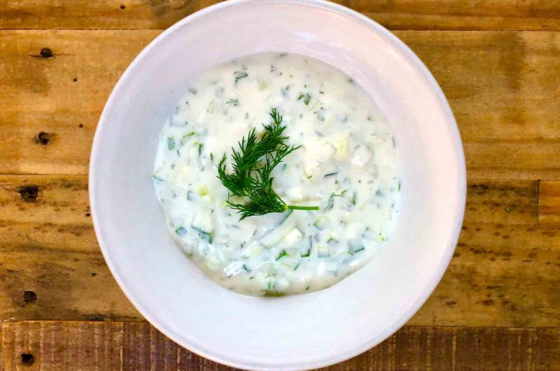 Vegan Tzatziki Sauce - Refreshing and Cool-spirited